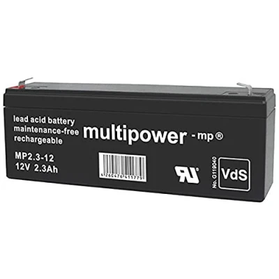 Afbeelding van Multipower VdS Loodbatterij, vlies, 12 V, 2,3 Ah, aansluiting 4,8 mm