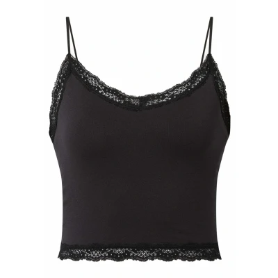 Afbeelding van ONLY ONLVICKY LACE SEAMLESS CROPPED TOP NOOS Dames Onderhemd Maat L/XL
