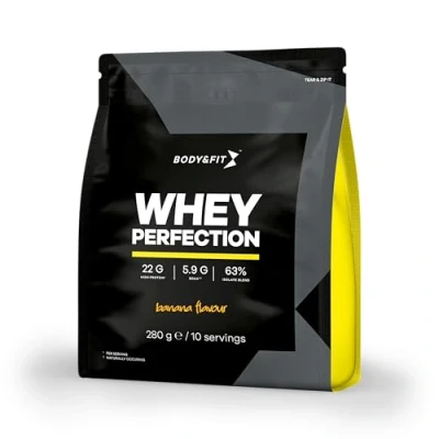 Afbeelding van Body &amp; Fit Whey Perfection Proteine Poeder / Protein Eiwitpoeder 280 gram (10 shakes) Banaan