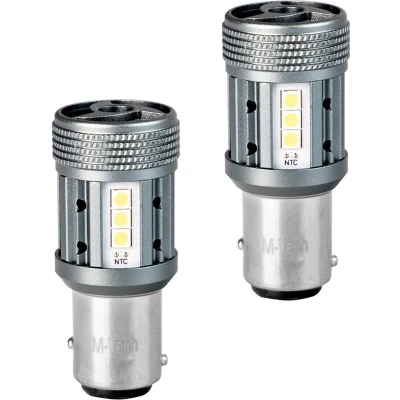 Afbeelding van BAY15d 1157 autolamp set 2 stuks 6500K P21/5W 7528 2x 12 SMD LED geforceerde koeling CANBUS 12V &amp; 24V DC