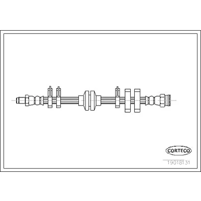 Afbeelding van CORTECO 19018131 Remslang Vooras 385mm LANCIA: DELTA 2, FIAT: Tipo Hatchback