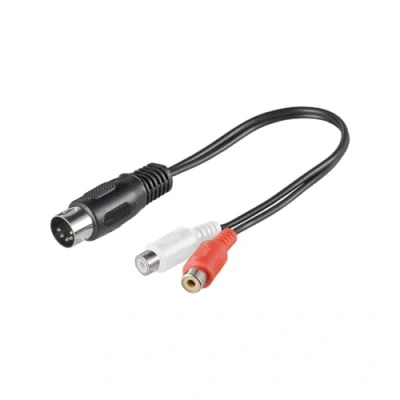 Image de ADAPTATEUR mâle DIN 1,5 mm à 5 pôles / RCA Femelle audio 0.20 m