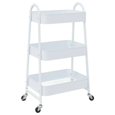 Afbeelding van Opbergtrolley 3 laags 42x41,5x77 cm staal wit