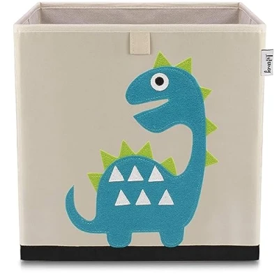 Afbeelding van Stoffen opbergdoos voor kinderen &quot;diplodocus dinosaurus&quot;, Ikea Kallax Lifeney compatibel
