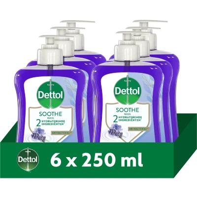 Afbeelding van Dettol Handzeep Verzachtend Lavendel 250ml x6