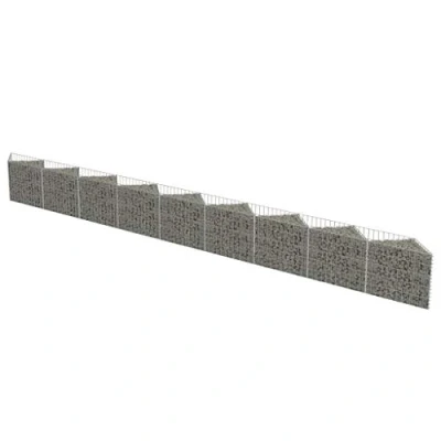 Afbeelding van VidaXL Schanskorfmuur 630x30x50 cm gegalvaniseerd staal