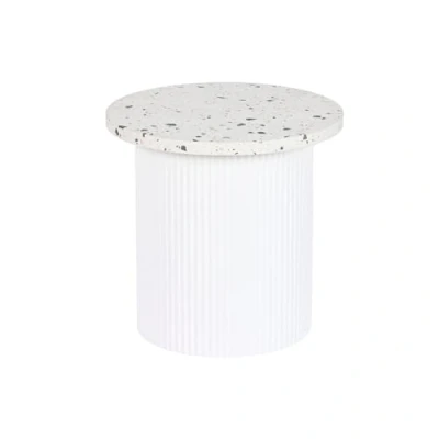 Afbeelding van Bijzettafel Home ESPRIT Wit Hout MDF Terrazzo 40 x 37,5 cm