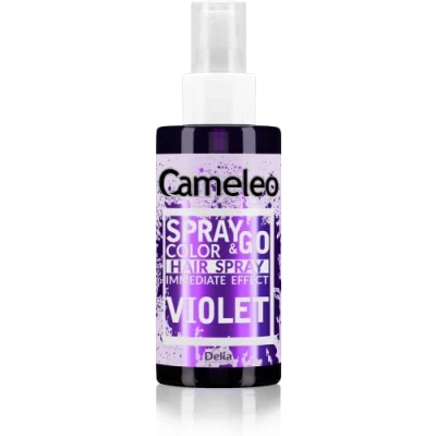 Afbeelding van Cameleo Spray &amp; Go Haarkleurspray, paars, voor blond, platinabond en grijs haar, eenvoudig opspuiten klaar, semi permanent, direct resultaat, kleurspray