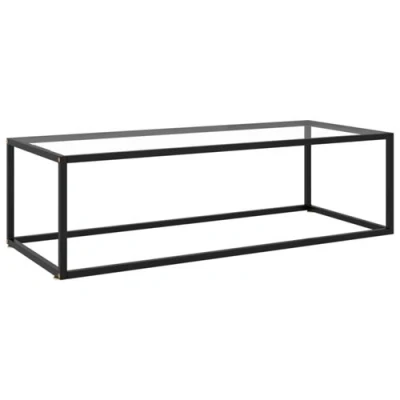 Afbeelding van Salontafel met gehard glas 120x50x35 cm zwart