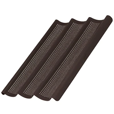 Afbeelding van Lurch Flexiform bakvorm voor 3 stokbroden silicone geperforeerd 36x28,5cm