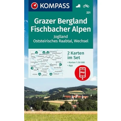 Afbeelding van KOMPASS Wanderkarten Set 221 Grazer Bergland, Fischbacher Alpen (2 Karten) 1:50.000