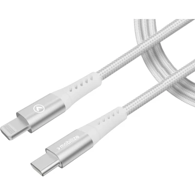 Afbeelding van Mobilize Strong Nylon Cable USB C to 1m. 100W White