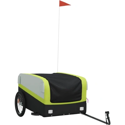 Afbeelding van Fietstrailer 45 kg ijzer zwart en groen