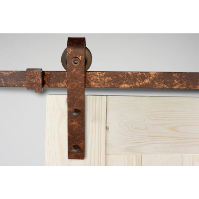 Afbeelding van Wovar Vintage Schuifdeursysteem met Rails Recht Model Compleet 200 cm Per Set