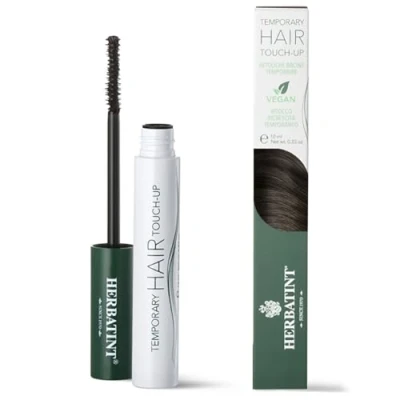 Afbeelding van Herbatint tijdelijke Hair Touch Up donkerbruin mascara retoucheren, onmiddellijke haarrecreatie, dekking, 93% ingrediënten van natuurlijke oorsprong
