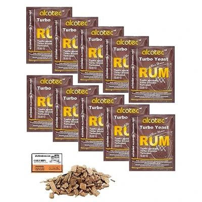 Afbeelding van 10 x Turbo gist Alcotec Rum 73 g, gistgist, gistdestilleerders, snelle gist, gnool alcohol