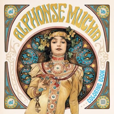 Afbeelding van Alphonse Mucha Coloring Book