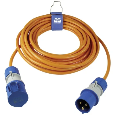 Afbeelding van AS Schwabe 62432 Stroom Verlengkabel 16 A Oranje 10 m H07BQ F 3G 2,5 mm²