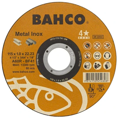 Afbeelding van BAHCO 3911 230 T41 IM slijpschijf voor afbramen metaal en RVS x 2.5 22.23 mm