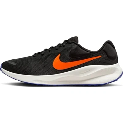 Image de NIKE Revolution 7 Chaussures de course pour homme, Black Hyper Crimson Astronomy Blue Sail, 40 EU
