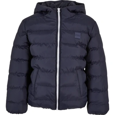 Afbeelding van Urban Classics Basic Bubble Winterjas voor kinderen, Maat: 122/128, navy white