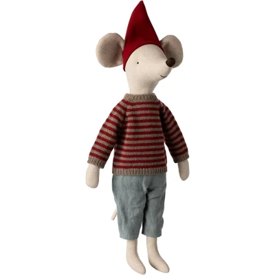 Afbeelding van Maileg knuffelmuis maxi kerst 60 cm