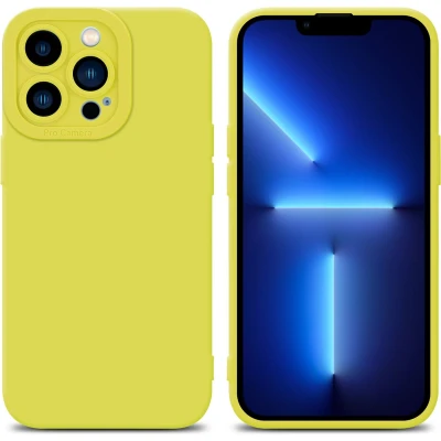 Afbeelding van Cadorabo Hoesje geschikt voor Apple iPhone 12 PRO MAX in Fluid GEEL Beschermhoes gemaakt van flexibel TPU silicone Cover Case