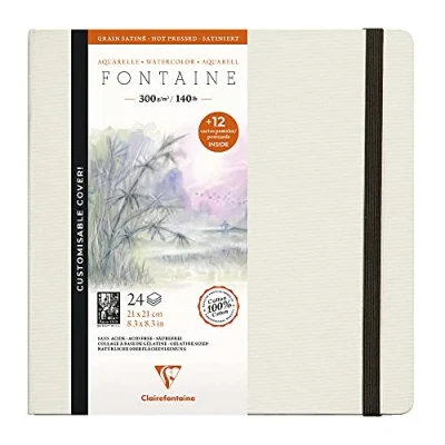 Afbeelding van Fontaine aquarel notebook 21 x cm 300g hot pressed