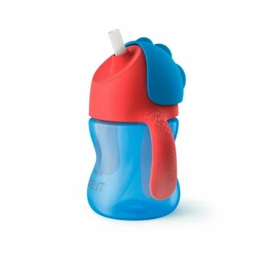 Image de Tasse à paille bleu 200 ml philips avent
