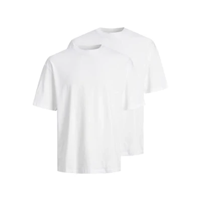 Afbeelding van Jack &amp; Jones Bradly Kurzarmshirt Doppelpack Tshirt basic, Heren, Maat: Large, White