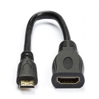 Afbeelding van Mini HDMI naar adapterkabel Nedis 0.2 meter (4K@30Hz, Verguld)