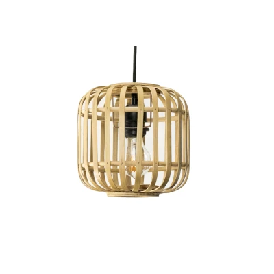 Afbeelding van Bamboe Hanglamp, Handgemaakt, Naturel, 22 cm