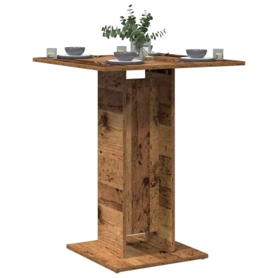 Afbeelding van vidaXL Bistrotafel 60x60x75 cm bewerkt hout oud houtkleurig