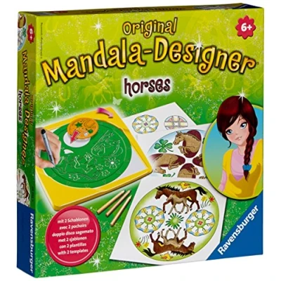 Afbeelding van Ravensburger Mandala Designer® Horses 2 in 1 Tekenmachine
