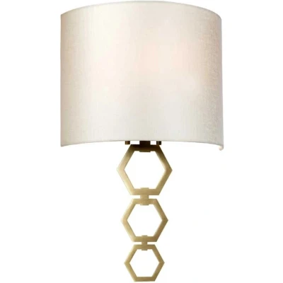 Afbeelding van Elstead Lighting, wandlamp + plafondlamp, Clark E27 Medium verouderd messing ivoorkleur (E27)