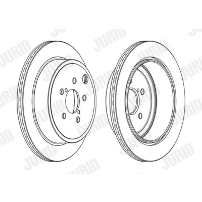 Afbeelding van JURID 563109JC Remschijf 290 18 5 100 Geventileerd Gecoat Zonder toebehoren TOYOTA: GT86 Coupe, SUBARU: BRZ Outback IV