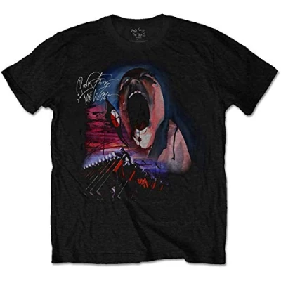 Afbeelding van Pink Floyd The Wall Scream &amp; Hammers Heren T shirt S Zwart