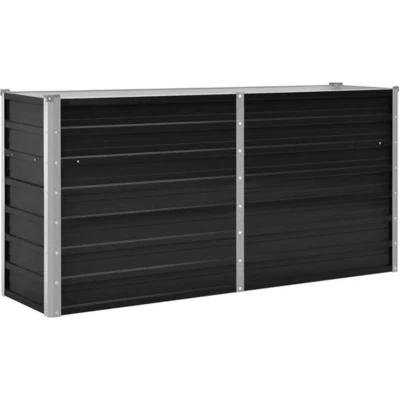 Afbeelding van Plantenbak verhoogd 160x40x77 cm gegalvaniseerd staal antraciet