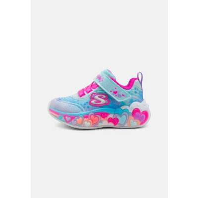 Afbeelding van Skechers Eternal Heart Lights Sneakers laag Light blue sparkle/multicoloured voor kinderen, Maat: 22, sparkle/multi coloured