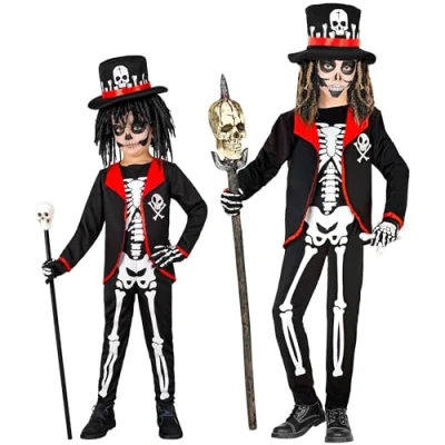 Afbeelding van W WIDMANN MILANO Party Fashion Kinderkostuum Priester Voodoo, jongens, zwart, 140