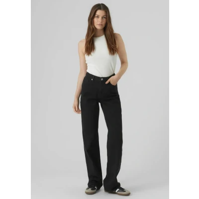 Afbeelding van Vero Moda Jeans Vmtessa Hr Wide Ra118 Ga Noos 10290541 Black Dames Maat W28 X L34