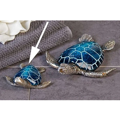 Afbeelding van Casablanca Schildbord &#039;Josie&#039; van poly blauw/zilver, 10 cm 59973