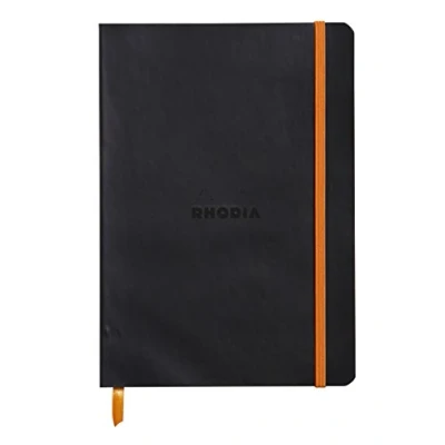 Afbeelding van Rhodiarama Lined 6 X 8 1/4 Black Softcover Journal