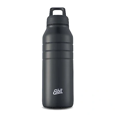 Afbeelding van Esbit Majoris Waterfles 680ml Zwart RVS Drinkfles Lusdop