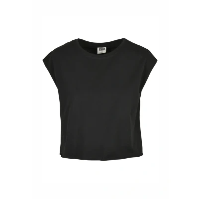 Afbeelding van Urban Classics Ladies Organic Short TEE Tshirt basic, Dames, Maat: Small, Schwarz