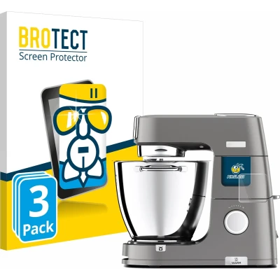 Afbeelding van BROTECT Screenprotector voor Kenwood Titanium Chef Patissier XL Folie Beschermfolie Beschermglas transparant (3 Stuks)