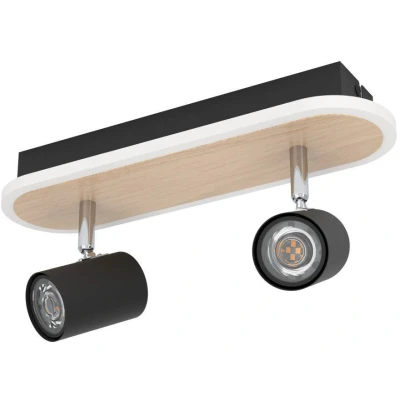 Afbeelding van EGLO Rimbocchi Spot LED 34 cm ZwartBruin Dimbaar Lichtscenario&#039;s