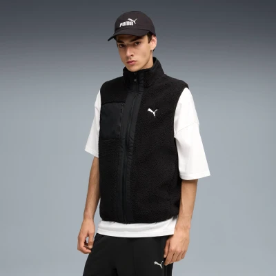 Image de Gilet hybride rÃ©versible en sherpa Homme