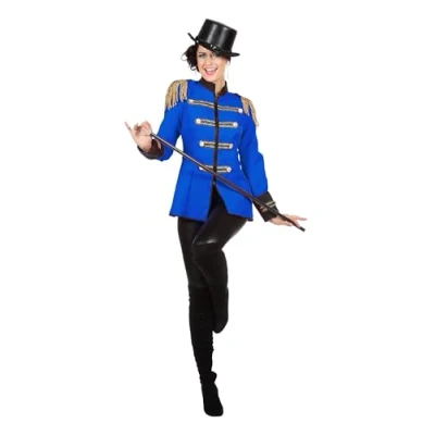 Afbeelding van Wilbers &amp; Circus Kostuum Directrice Van Blauw Vrouw Maat 44 Carnavalskleding Verkleedkleding