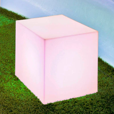 Afbeelding van Lamp op zonne energie Cuby kubus, hoogte 43 cm